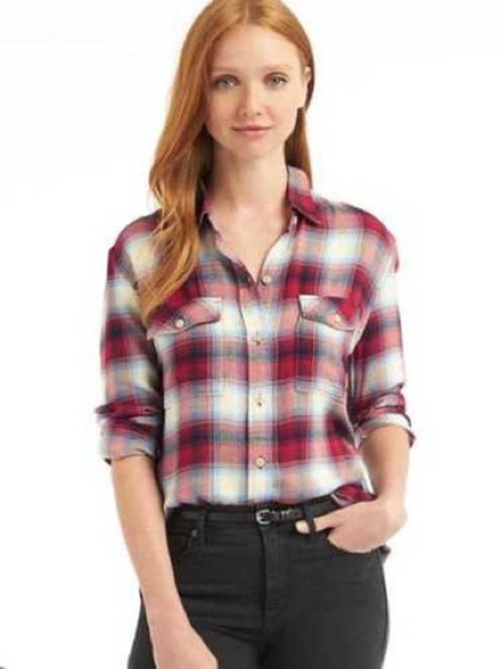 Gap x Pendleton Women’s Boyfriend Plaid Flannel Shirt Western Cabincore Grunge